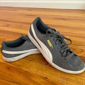 Puma Suede Classic Men's Sneakers Steeple Gray-White Women size 9.5